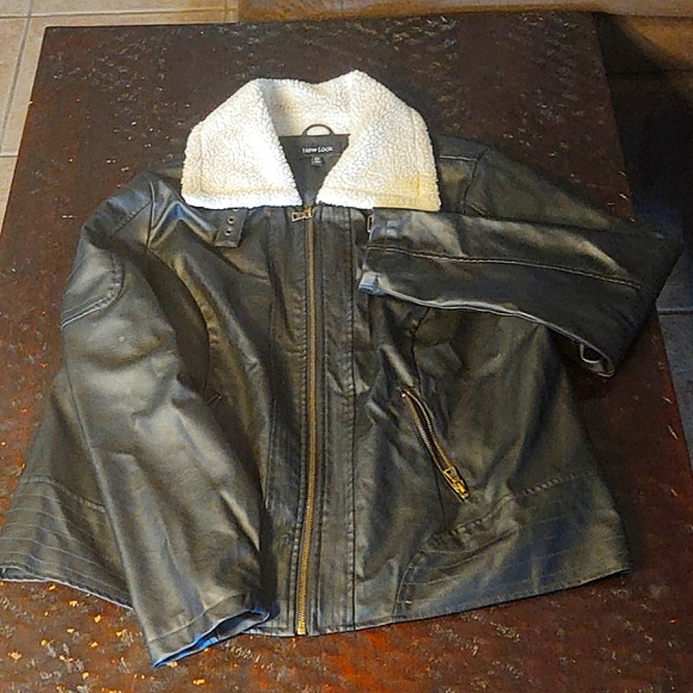 New look faux leather jacket 2X
